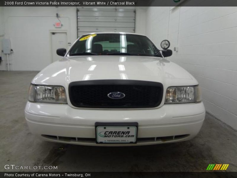 Vibrant White / Charcoal Black 2008 Ford Crown Victoria Police Interceptor