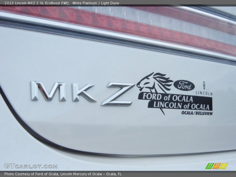 White Platinum / Light Dune 2013 Lincoln MKZ 2.0L EcoBoost FWD