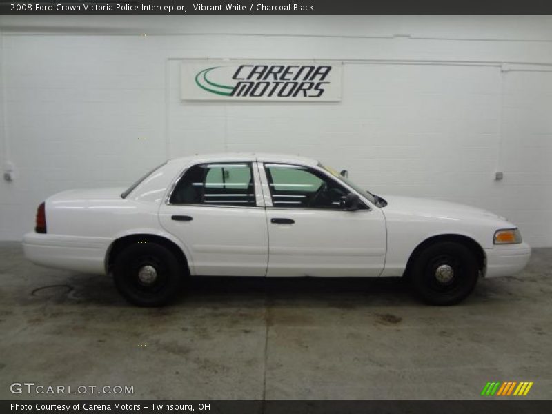Vibrant White / Charcoal Black 2008 Ford Crown Victoria Police Interceptor