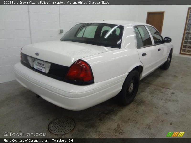 Vibrant White / Charcoal Black 2008 Ford Crown Victoria Police Interceptor