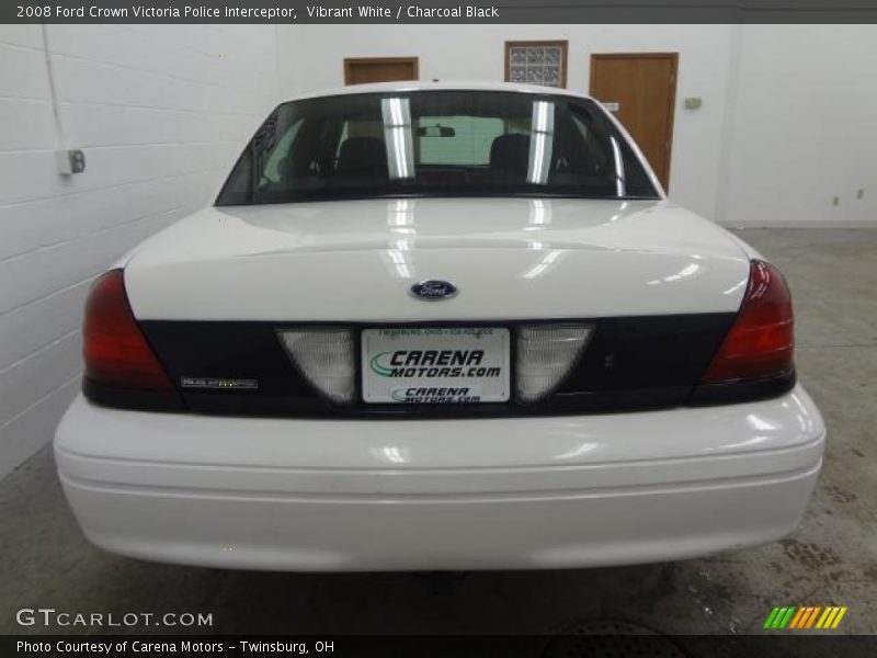 Vibrant White / Charcoal Black 2008 Ford Crown Victoria Police Interceptor
