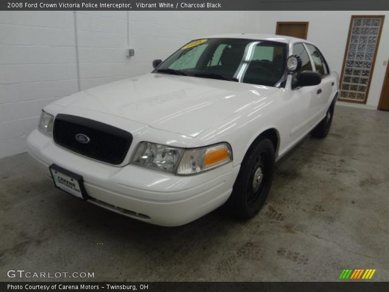 Vibrant White / Charcoal Black 2008 Ford Crown Victoria Police Interceptor