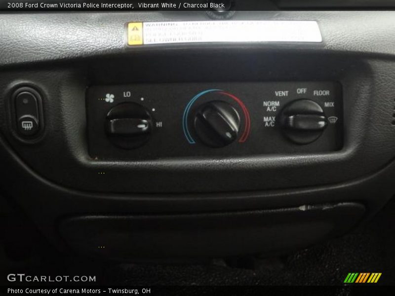 Vibrant White / Charcoal Black 2008 Ford Crown Victoria Police Interceptor