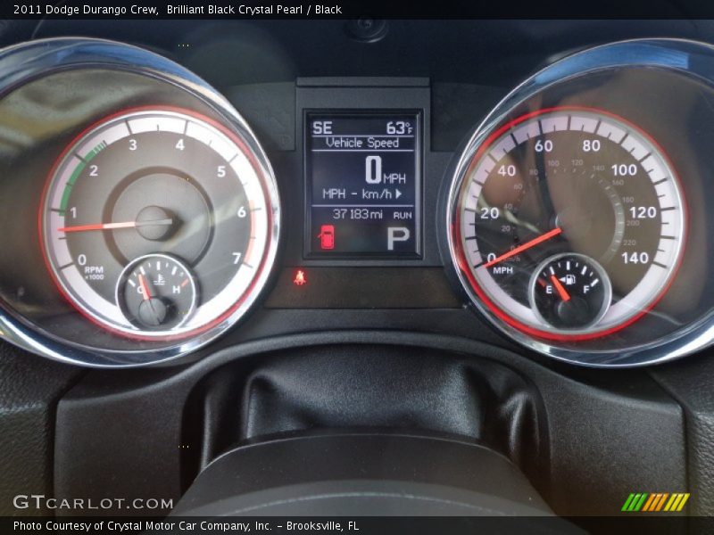 Brilliant Black Crystal Pearl / Black 2011 Dodge Durango Crew
