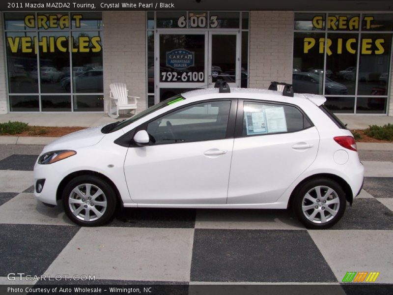 Crystal White Pearl / Black 2011 Mazda MAZDA2 Touring