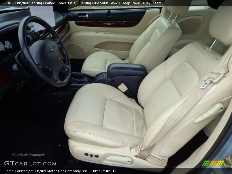  2002 Sebring Limited Convertible Deep Royal Blue/Cream Interior