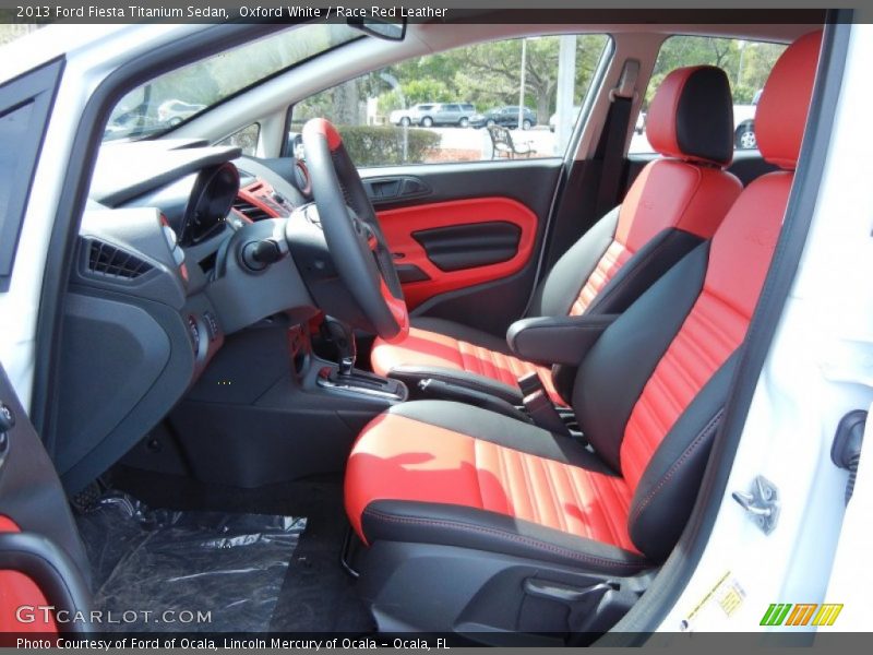  2013 Fiesta Titanium Sedan Race Red Leather Interior