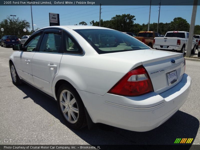 Oxford White / Pebble Beige 2005 Ford Five Hundred Limited