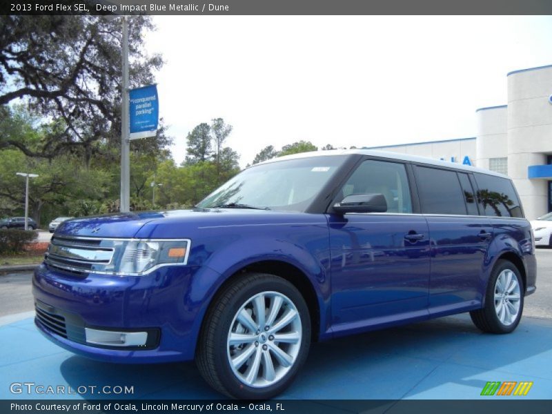 Deep Impact Blue Metallic / Dune 2013 Ford Flex SEL