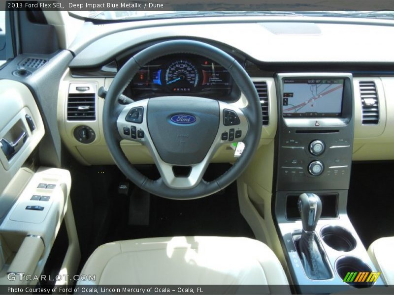Deep Impact Blue Metallic / Dune 2013 Ford Flex SEL