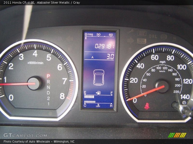 Alabaster Silver Metallic / Gray 2011 Honda CR-V SE