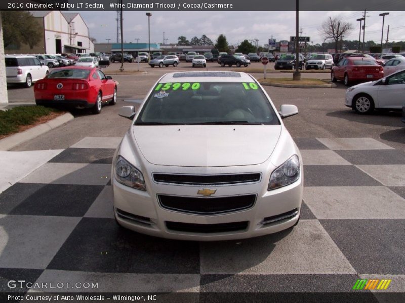 White Diamond Tricoat / Cocoa/Cashmere 2010 Chevrolet Malibu LT Sedan