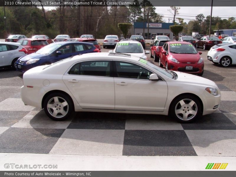 White Diamond Tricoat / Cocoa/Cashmere 2010 Chevrolet Malibu LT Sedan