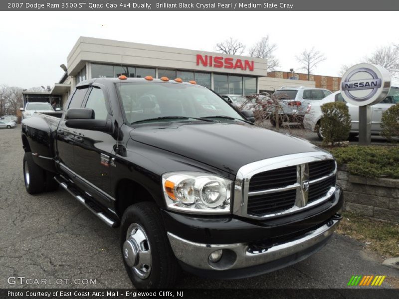 Brilliant Black Crystal Pearl / Medium Slate Gray 2007 Dodge Ram 3500 ST Quad Cab 4x4 Dually