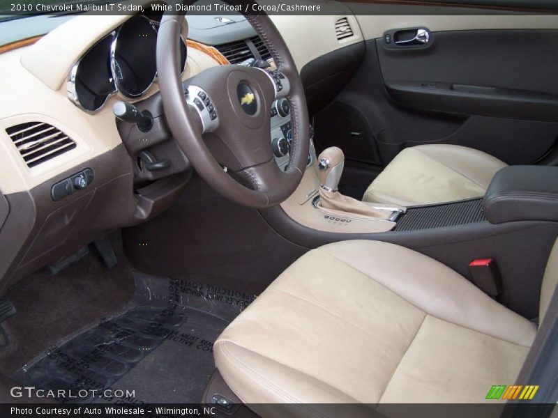 White Diamond Tricoat / Cocoa/Cashmere 2010 Chevrolet Malibu LT Sedan