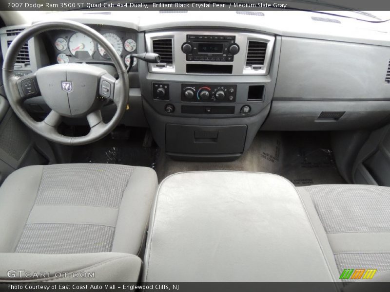 Brilliant Black Crystal Pearl / Medium Slate Gray 2007 Dodge Ram 3500 ST Quad Cab 4x4 Dually