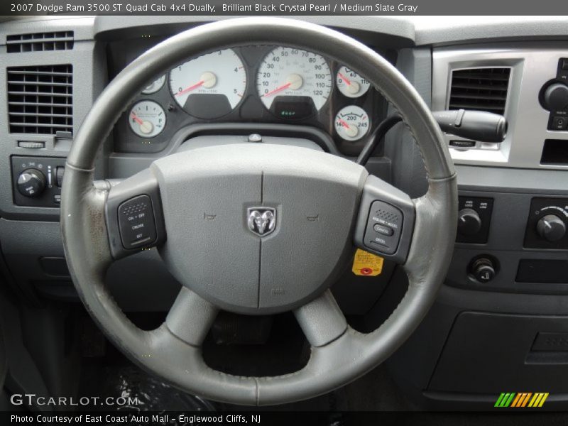 Brilliant Black Crystal Pearl / Medium Slate Gray 2007 Dodge Ram 3500 ST Quad Cab 4x4 Dually