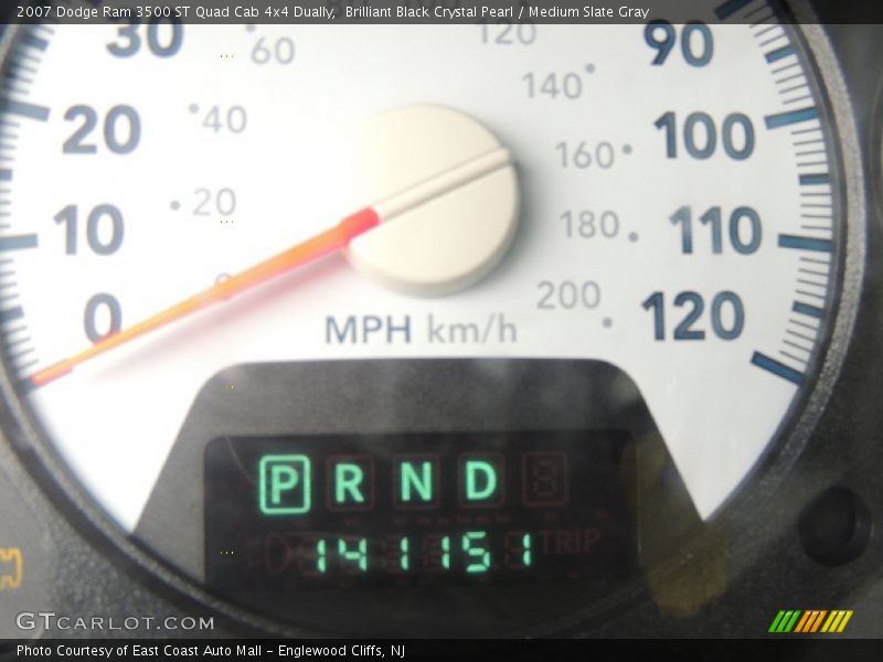 Brilliant Black Crystal Pearl / Medium Slate Gray 2007 Dodge Ram 3500 ST Quad Cab 4x4 Dually