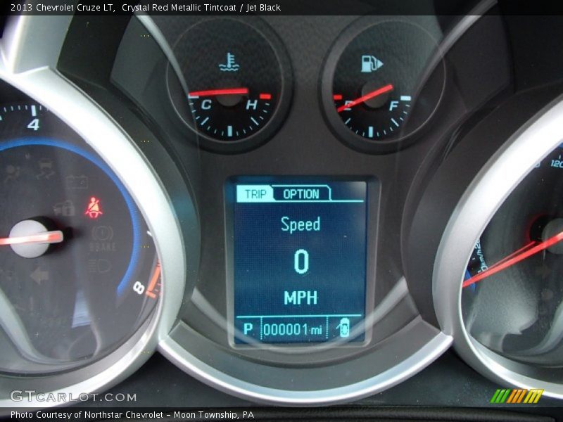 Crystal Red Metallic Tintcoat / Jet Black 2013 Chevrolet Cruze LT