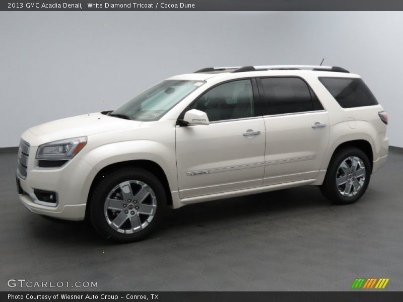 White Diamond Tricoat / Cocoa Dune 2013 GMC Acadia Denali