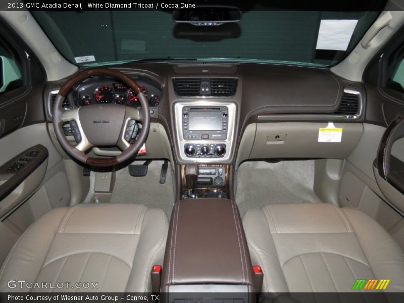 White Diamond Tricoat / Cocoa Dune 2013 GMC Acadia Denali