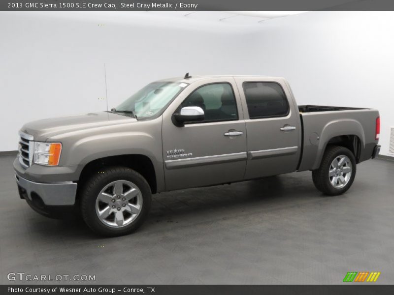 Steel Gray Metallic / Ebony 2013 GMC Sierra 1500 SLE Crew Cab