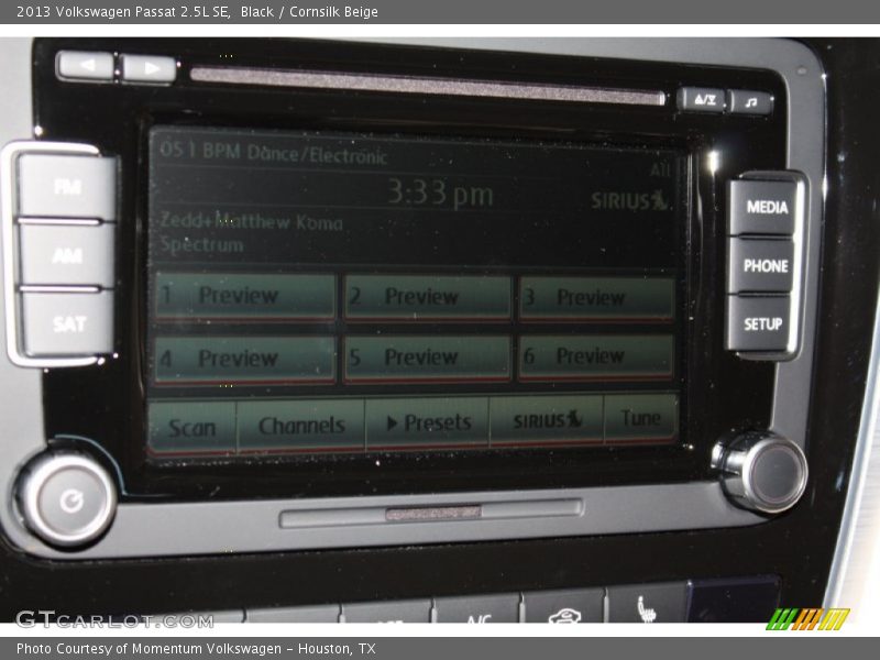 Black / Cornsilk Beige 2013 Volkswagen Passat 2.5L SE
