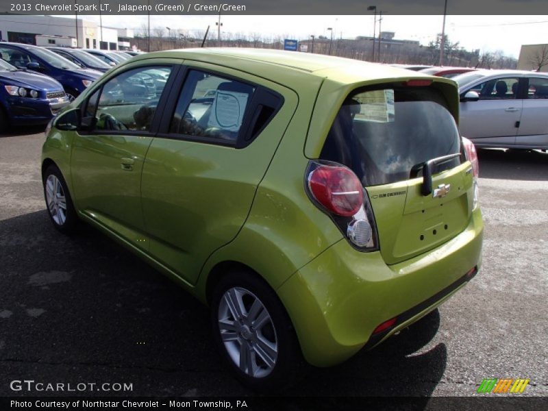 Jalapeno (Green) / Green/Green 2013 Chevrolet Spark LT