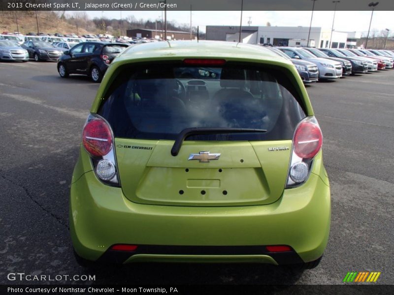 Jalapeno (Green) / Green/Green 2013 Chevrolet Spark LT