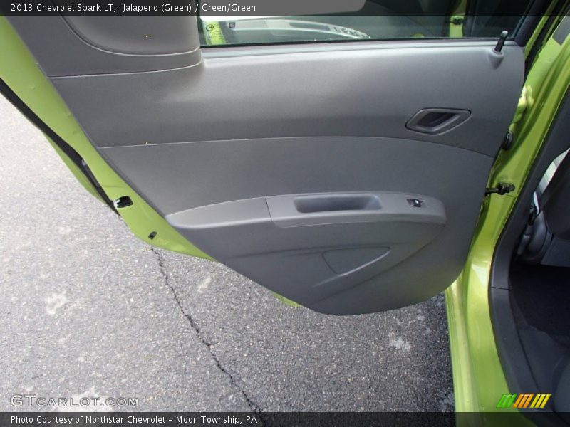 Jalapeno (Green) / Green/Green 2013 Chevrolet Spark LT