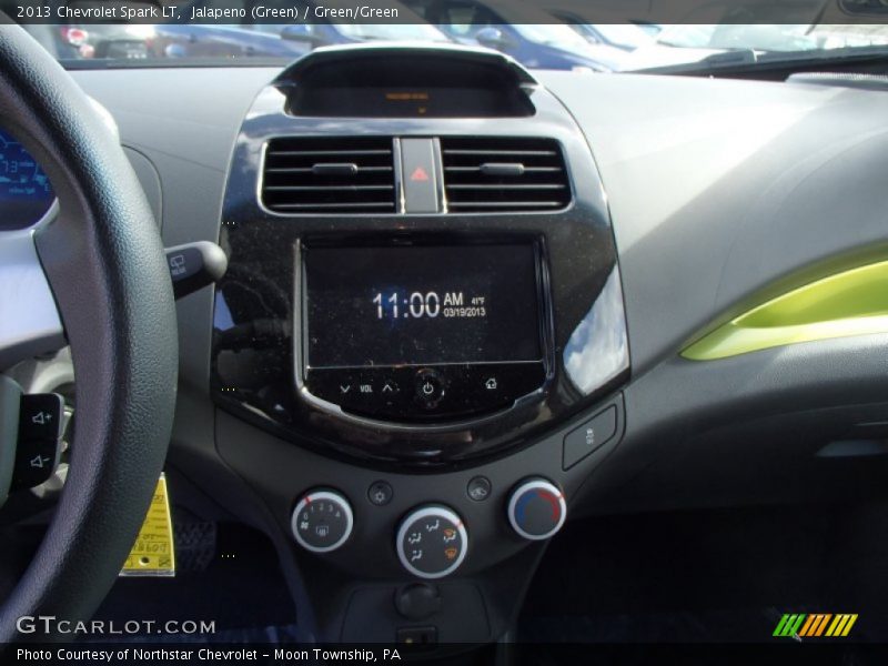 Jalapeno (Green) / Green/Green 2013 Chevrolet Spark LT