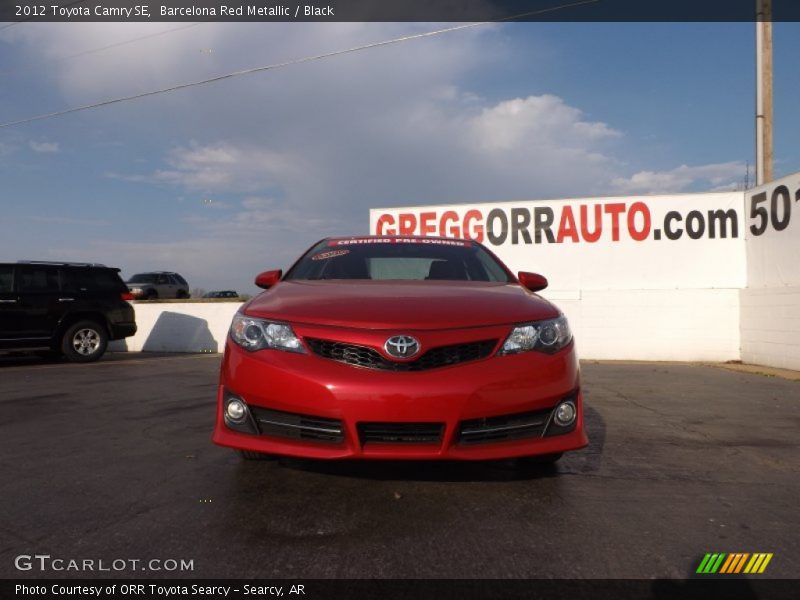 Barcelona Red Metallic / Black 2012 Toyota Camry SE