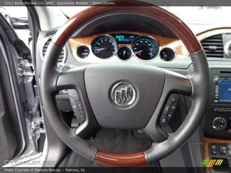 Quicksilver Metallic / Ebony/Ebony 2011 Buick Enclave CXL AWD