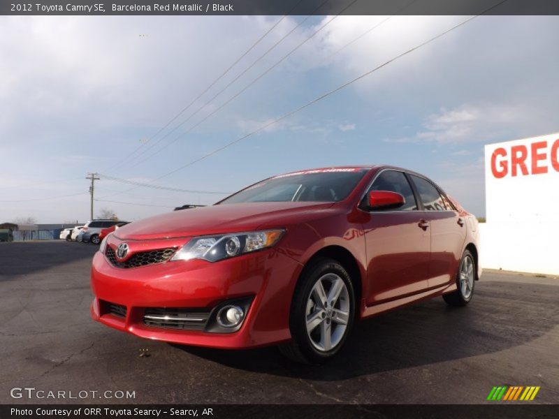 Barcelona Red Metallic / Black 2012 Toyota Camry SE