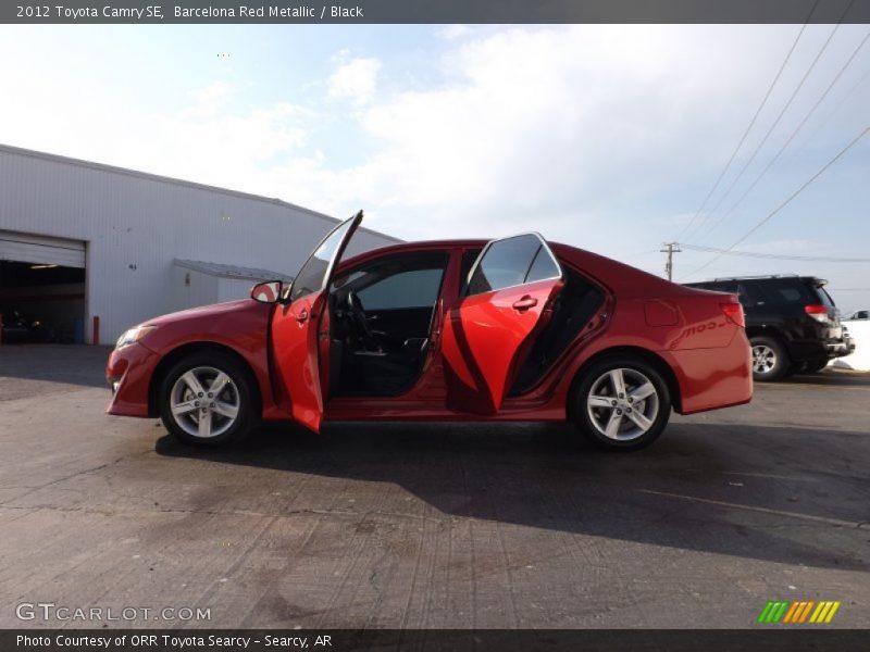 Barcelona Red Metallic / Black 2012 Toyota Camry SE