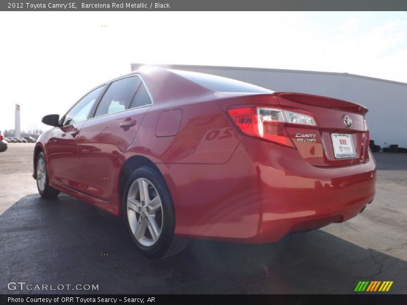 Barcelona Red Metallic / Black 2012 Toyota Camry SE