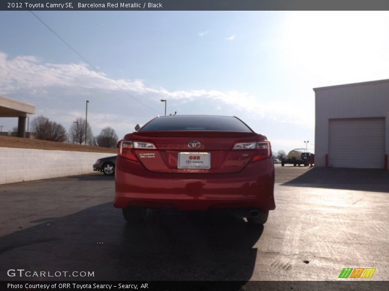 Barcelona Red Metallic / Black 2012 Toyota Camry SE