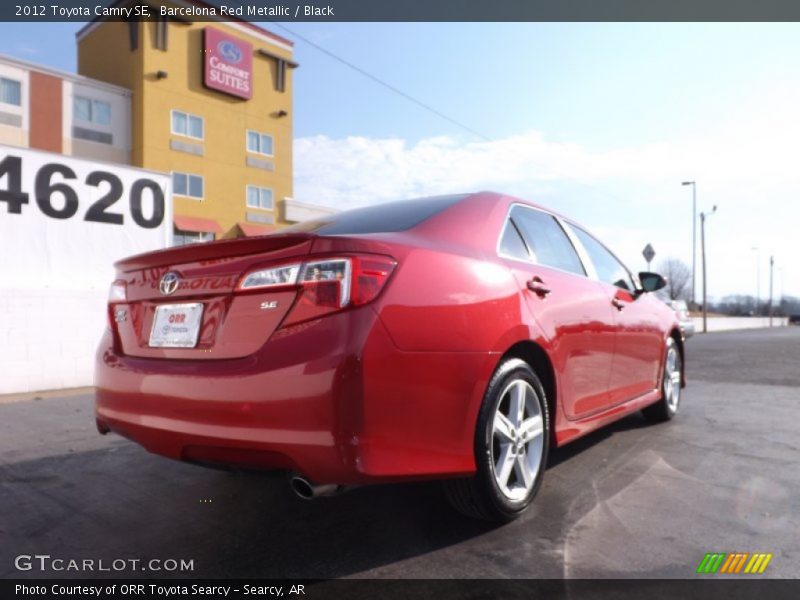 Barcelona Red Metallic / Black 2012 Toyota Camry SE