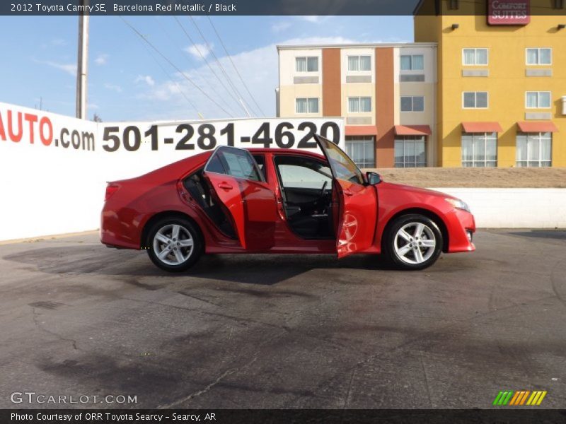 Barcelona Red Metallic / Black 2012 Toyota Camry SE