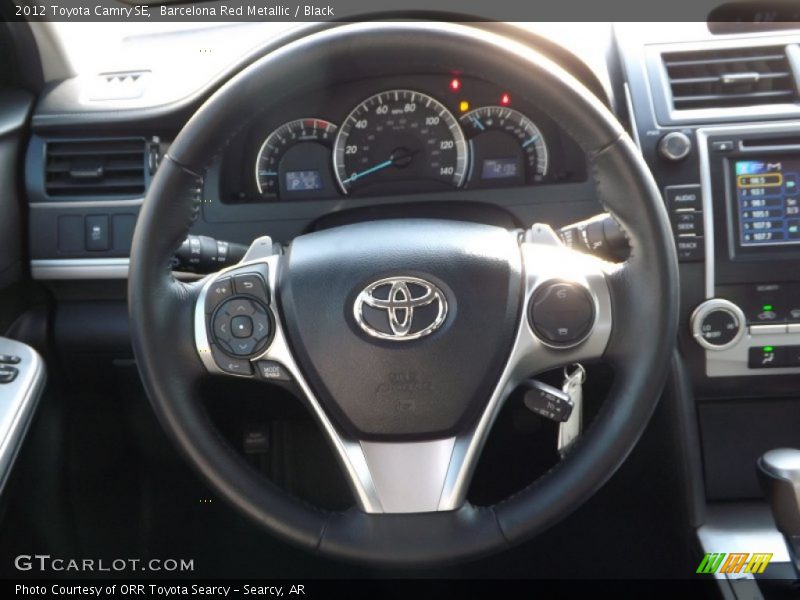 Barcelona Red Metallic / Black 2012 Toyota Camry SE