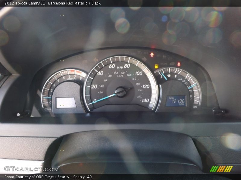 Barcelona Red Metallic / Black 2012 Toyota Camry SE
