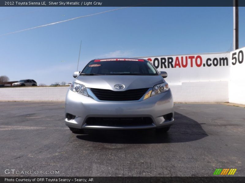 Silver Sky Metallic / Light Gray 2012 Toyota Sienna LE