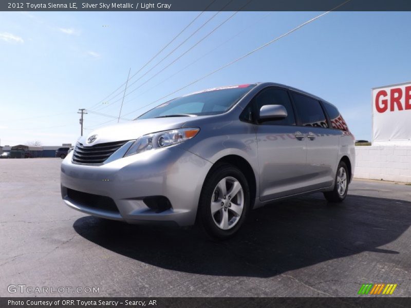 Silver Sky Metallic / Light Gray 2012 Toyota Sienna LE