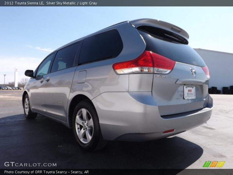 Silver Sky Metallic / Light Gray 2012 Toyota Sienna LE