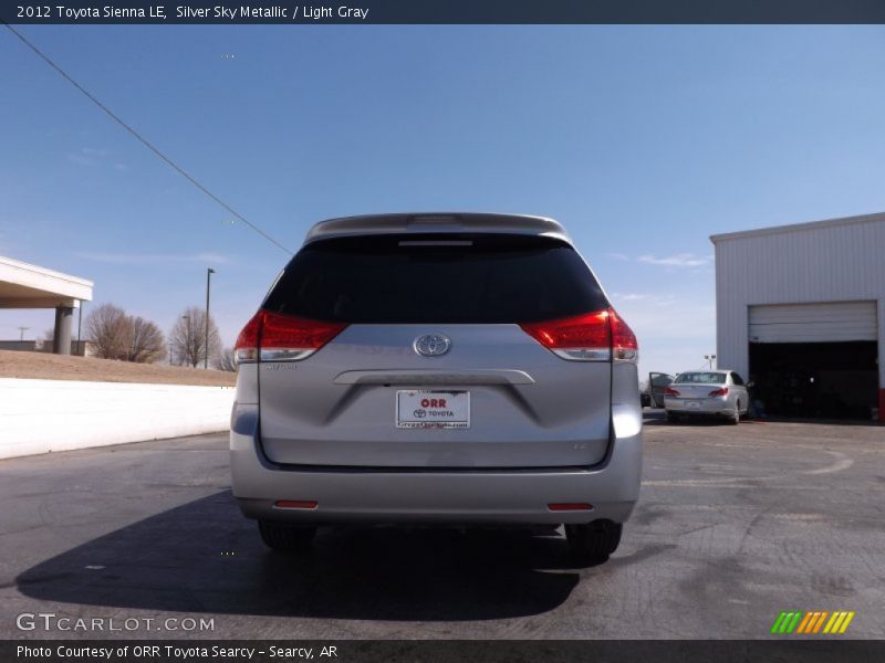 Silver Sky Metallic / Light Gray 2012 Toyota Sienna LE