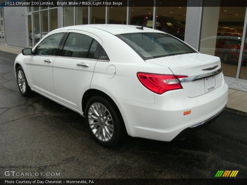 Bright White / Black/Light Frost Beige 2011 Chrysler 200 Limited