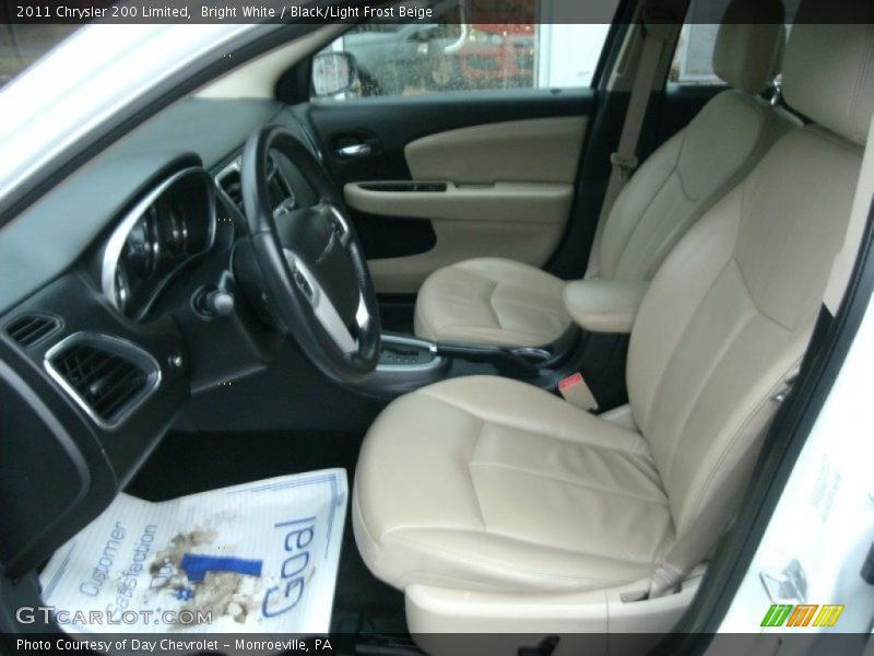 Bright White / Black/Light Frost Beige 2011 Chrysler 200 Limited