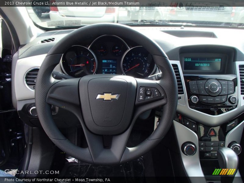 Atlantis Blue Metallic / Jet Black/Medium Titanium 2013 Chevrolet Cruze LS