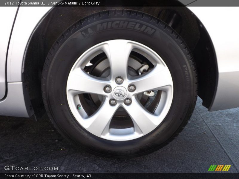 Silver Sky Metallic / Light Gray 2012 Toyota Sienna LE