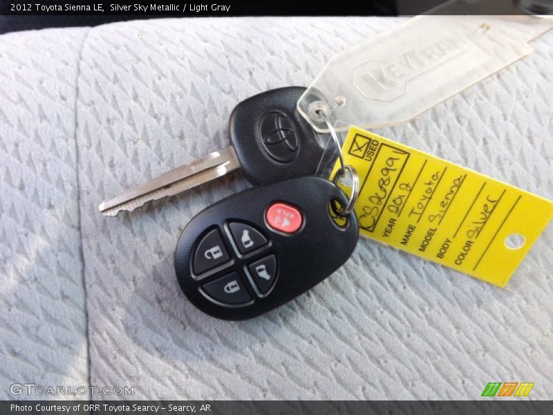 Silver Sky Metallic / Light Gray 2012 Toyota Sienna LE